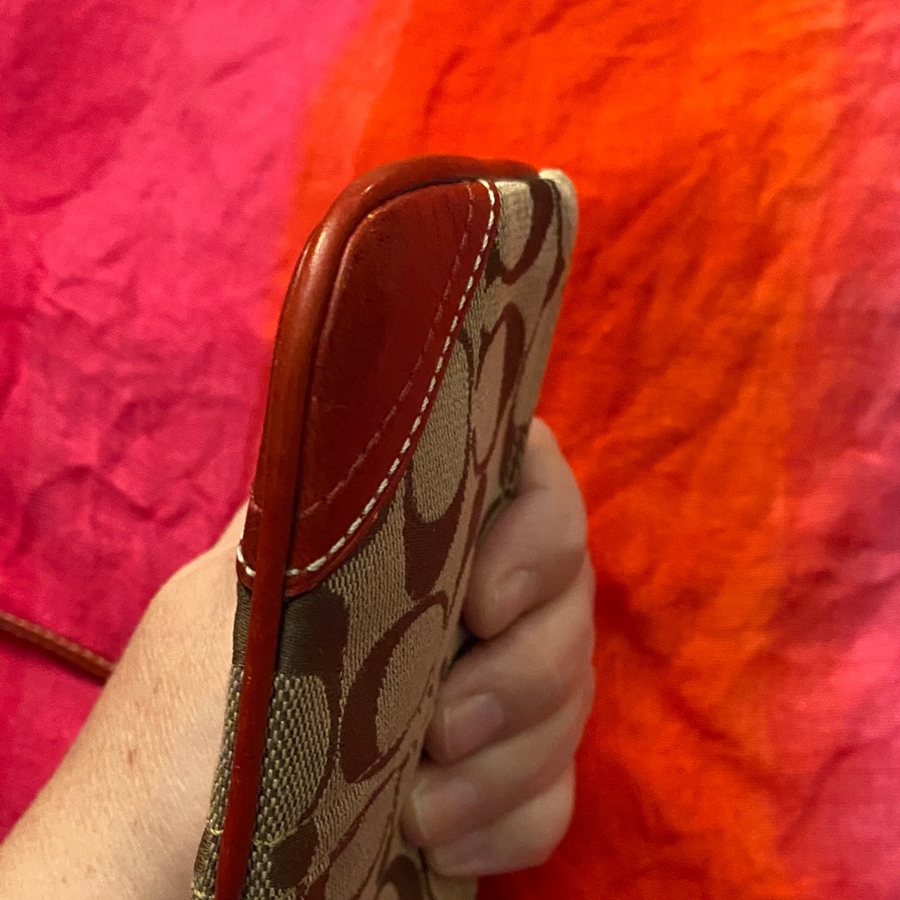 Coach Signature Monogram Wristlet & Cherry Bag Charm | Rare Combo Is Lovely - Picture 7 of 9
